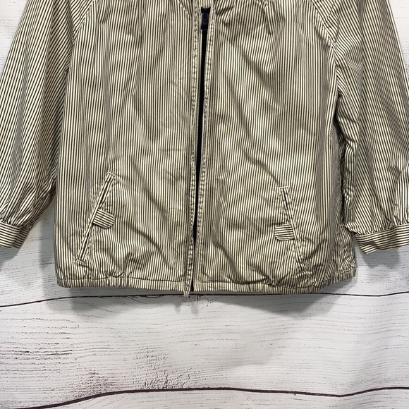 beige striped * GAP * drawstring neckline jacket S - Picture 7 of 13